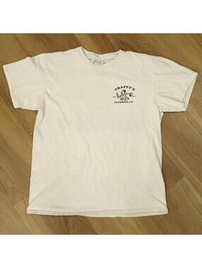 Crappy's Plumbing White Tee - Funny Graphic Shirt, Medium (Alab)